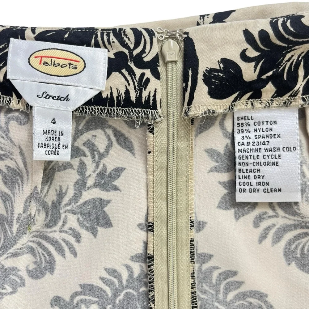Talbots Women’s 4 Paisley Print A Line‎ Silhouette Knee Length Skirt